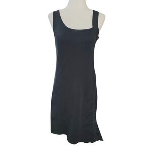 Prairie Underground Mini Dress Black Organic Cotton Goth Grunge Baddie LBD - S